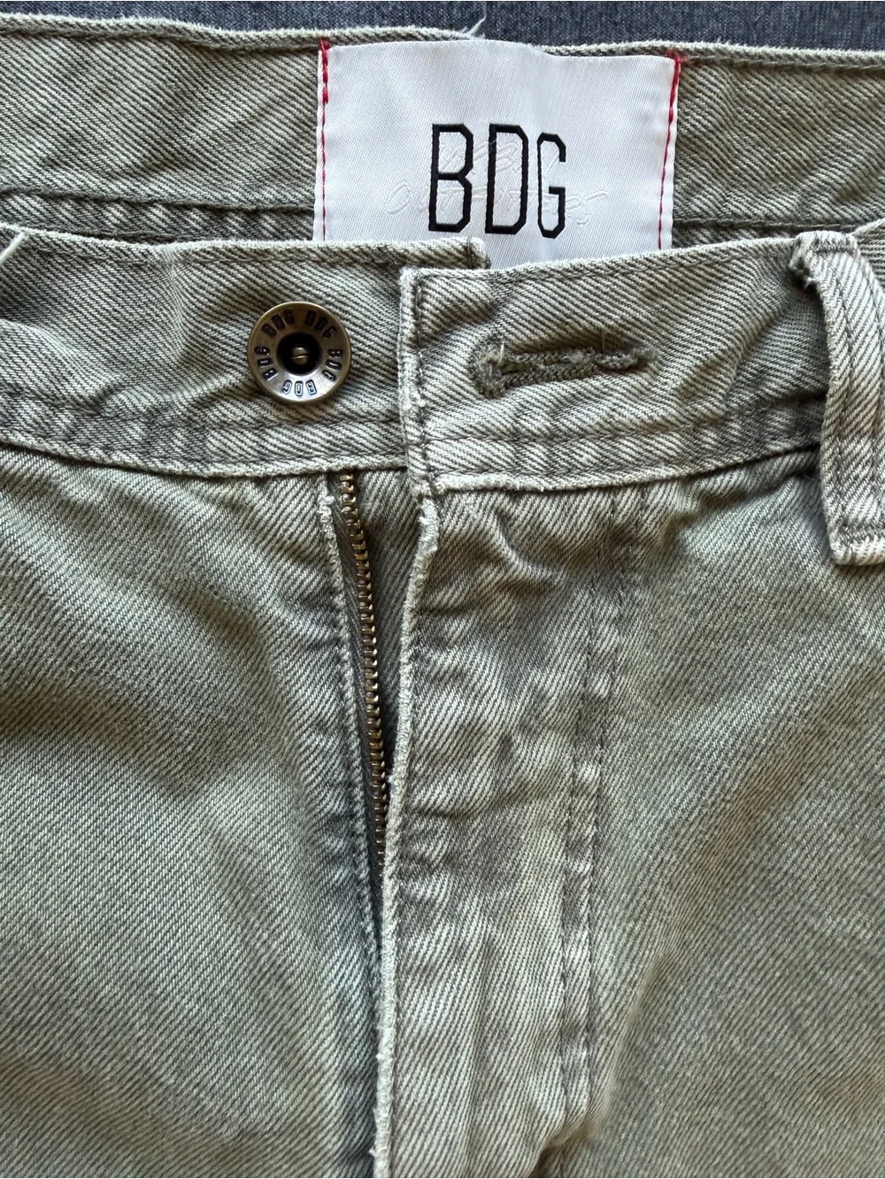 BDG Slim Straight Jeans in Olive